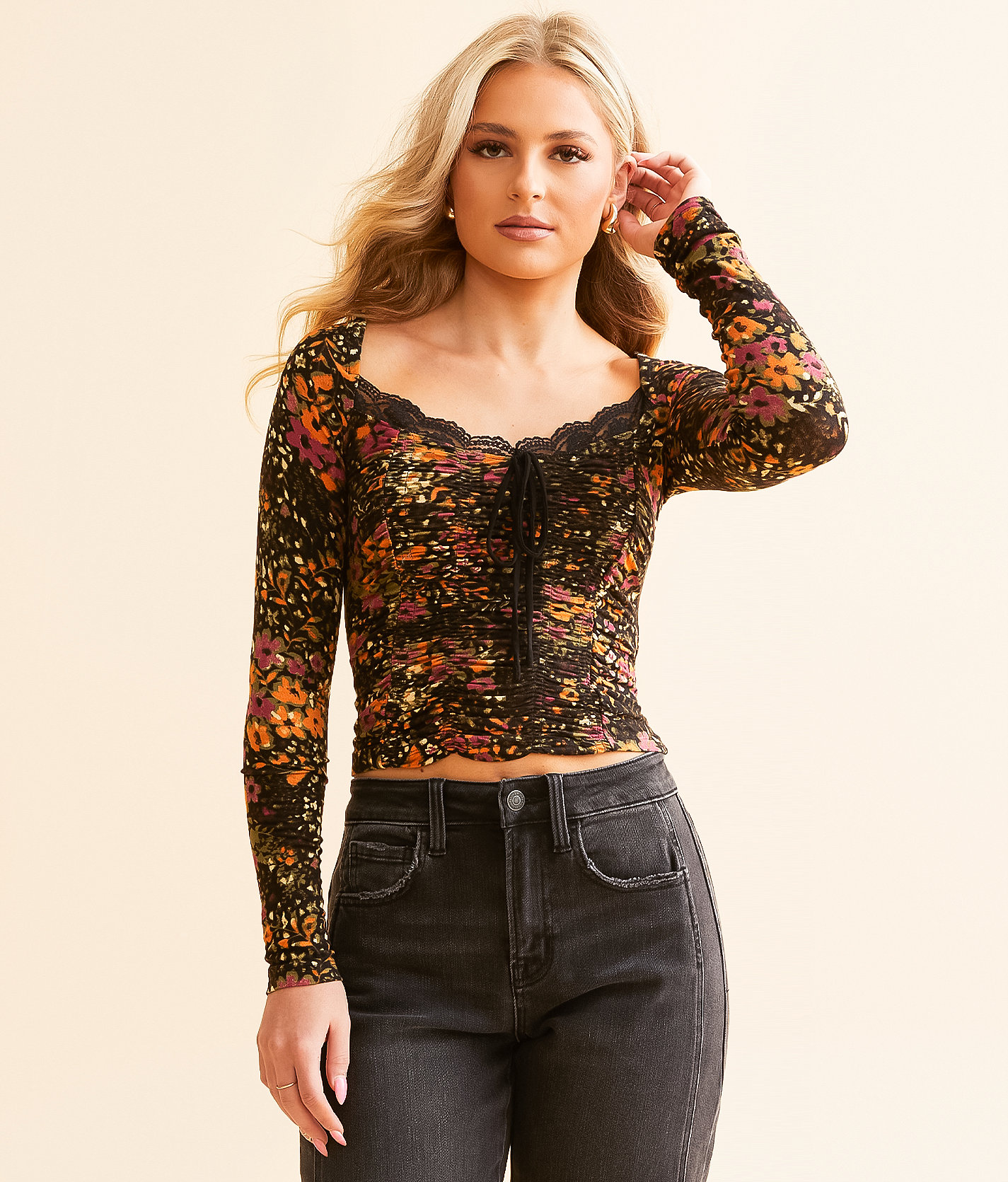 Free People Layer It On Me Top - Women's Shirts & Blouses in Black Combo