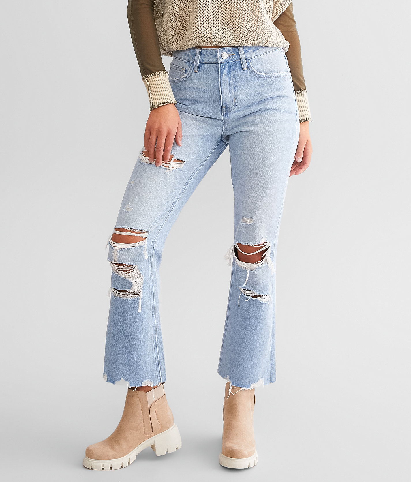 Flying Monkey Vintage Cropped Straight Jean - Women's Jeans in Windfall
