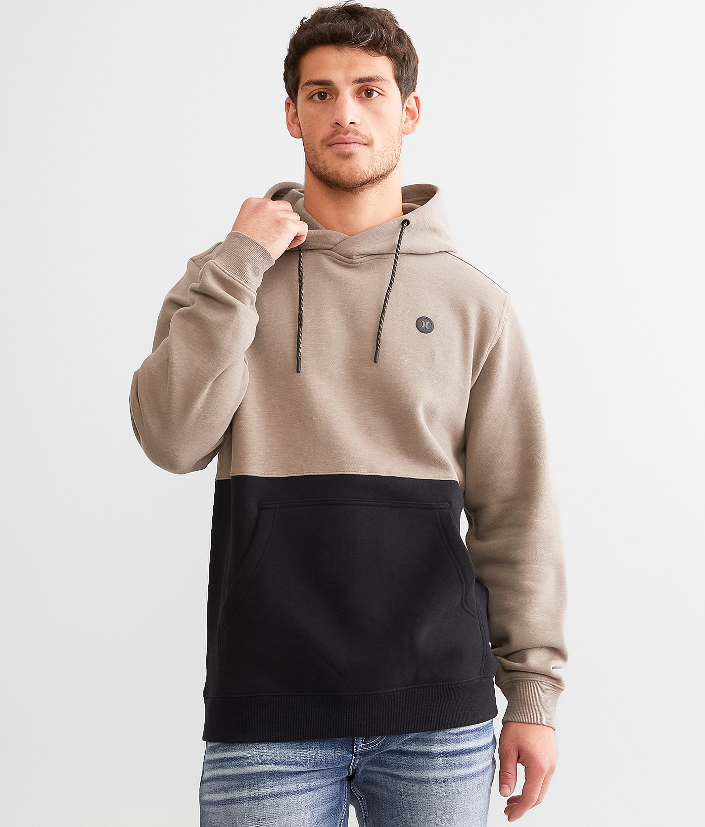 Hurley Color Block Sweatshirt - Men's Sweatshirts in Brown