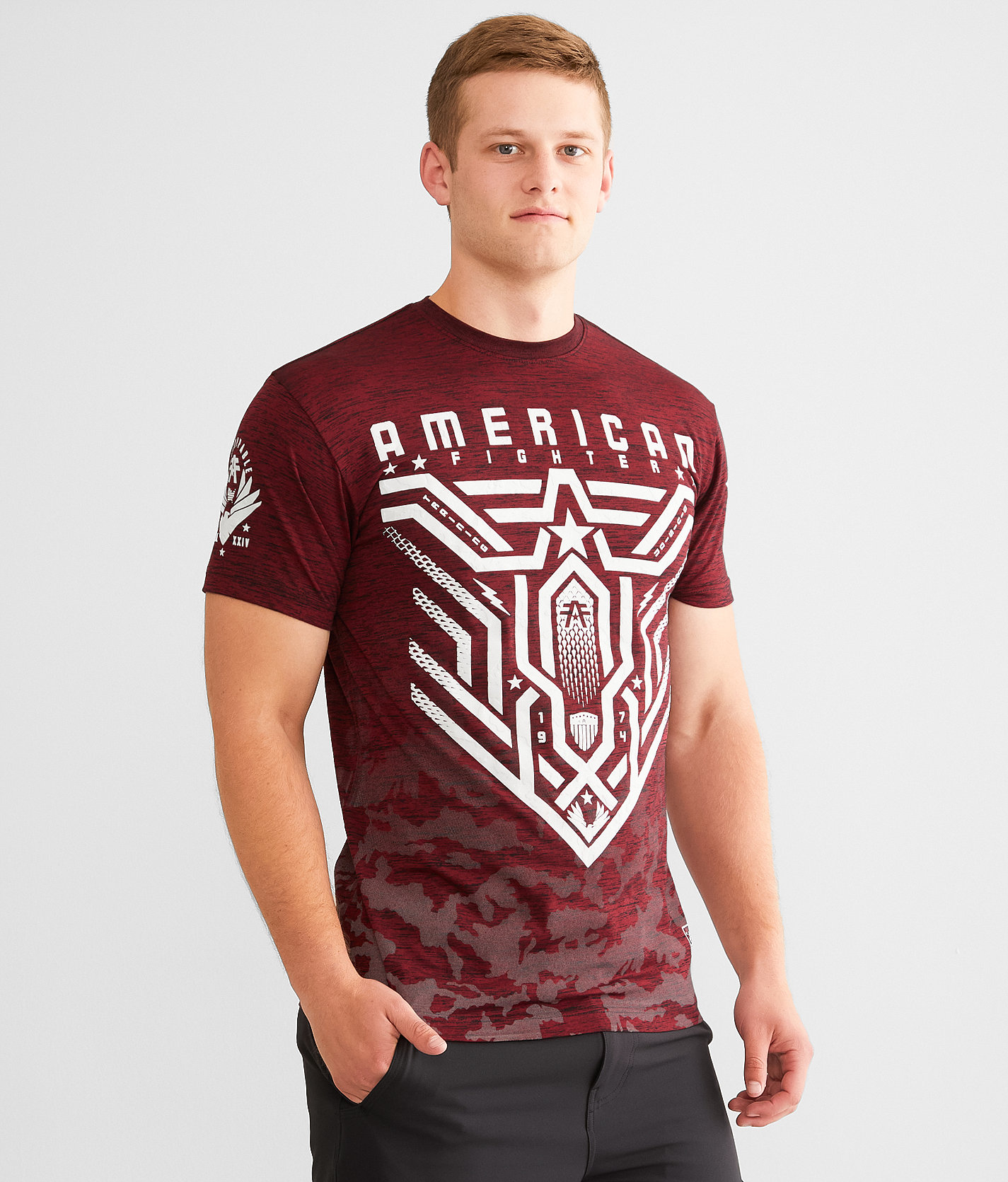 American Fighter Renfrow T-Shirt - Men's T-Shirts in Cherry Black