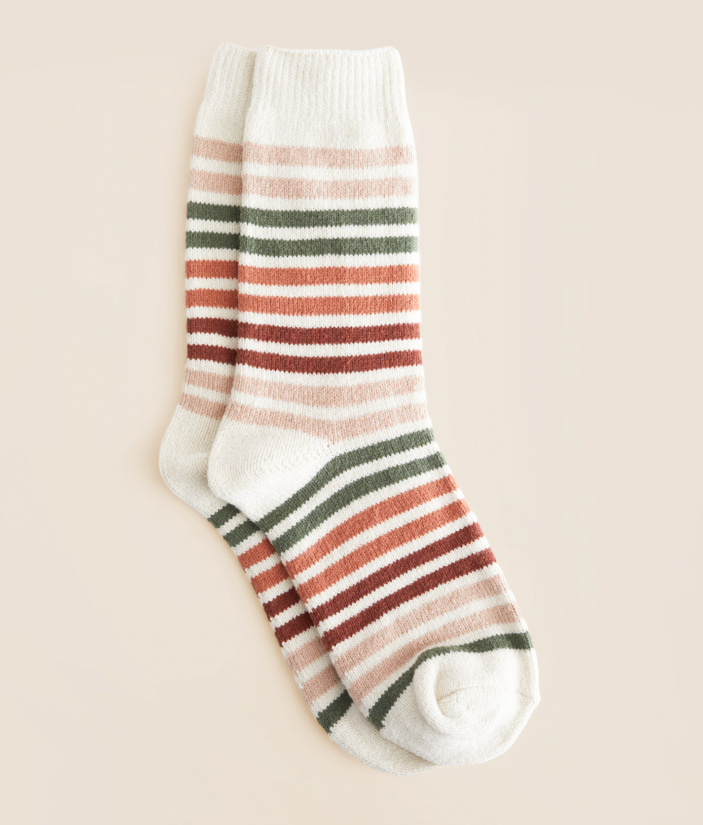 BKE x Muk Luks Striped Socks - Women's Socks in Rust Stripe
