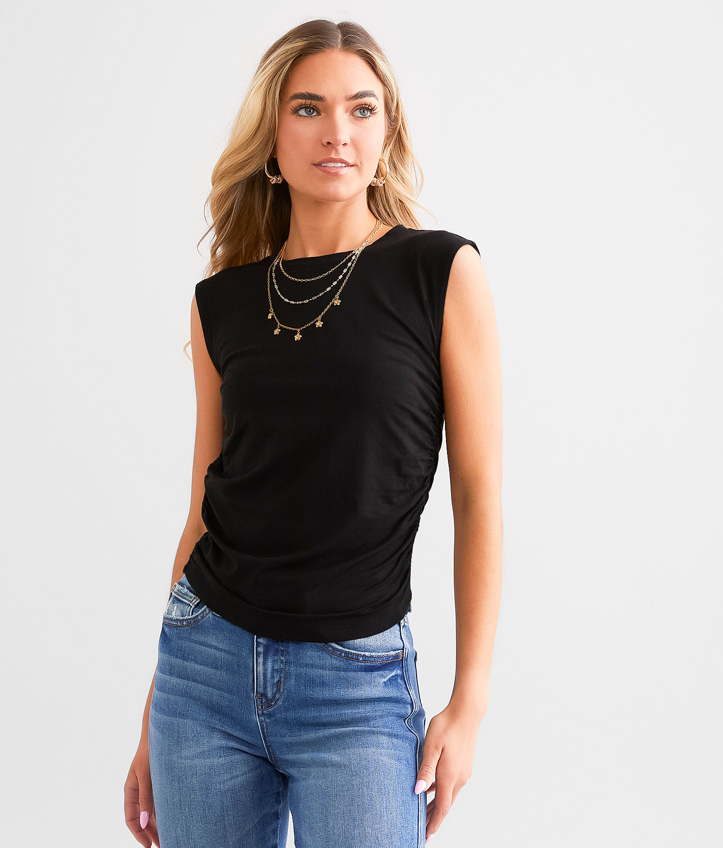 Hyfve Ruched Tank Top - Women's Tank Tops in Black