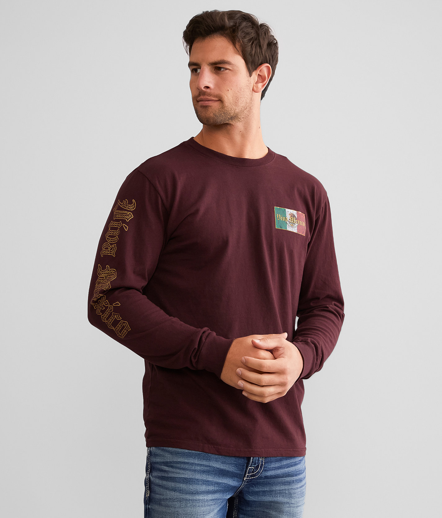 Freedom Ranch Viva Nation T-Shirt - Men's T-Shirts in Burgundy