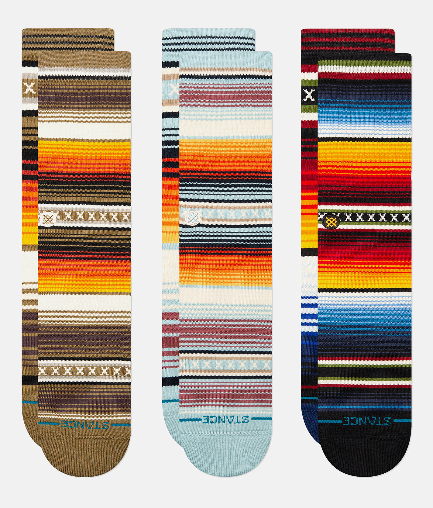 Stance 3 Pack Curren Socks - Men's Socks in Multi