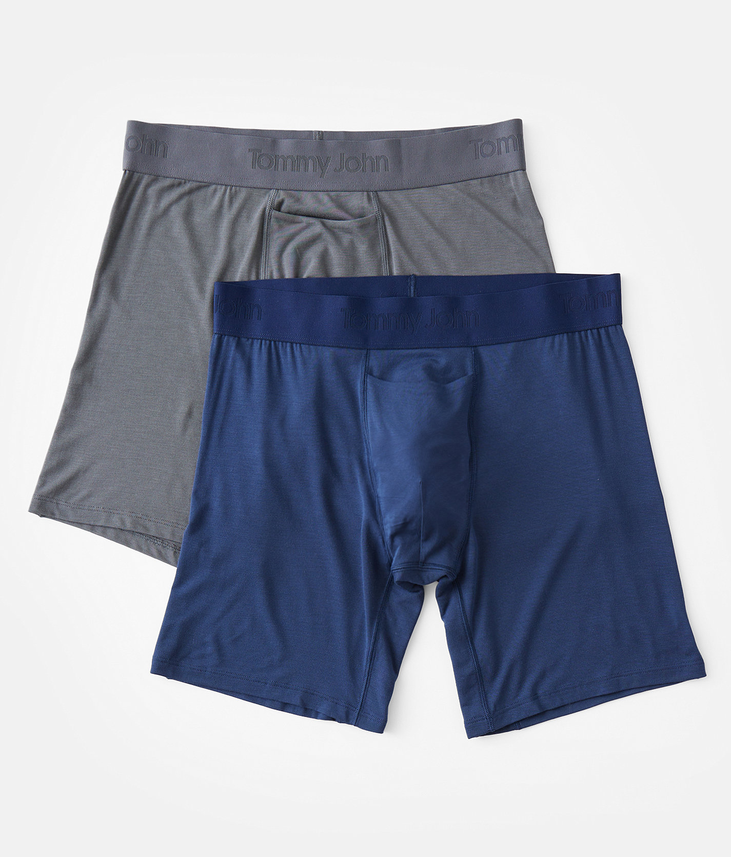 Tommy John® 2 Pack Second Skin Stretch Boxer Briefs - Men's Boxer Briefs in Dress Blue Turbulence