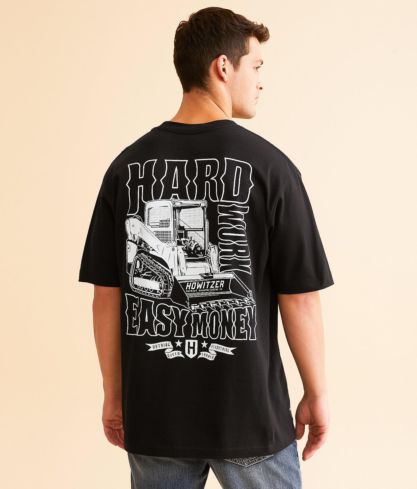 Howitzer Blue Collar Earth Mover T-Shirt - Men's T-Shirts in Black