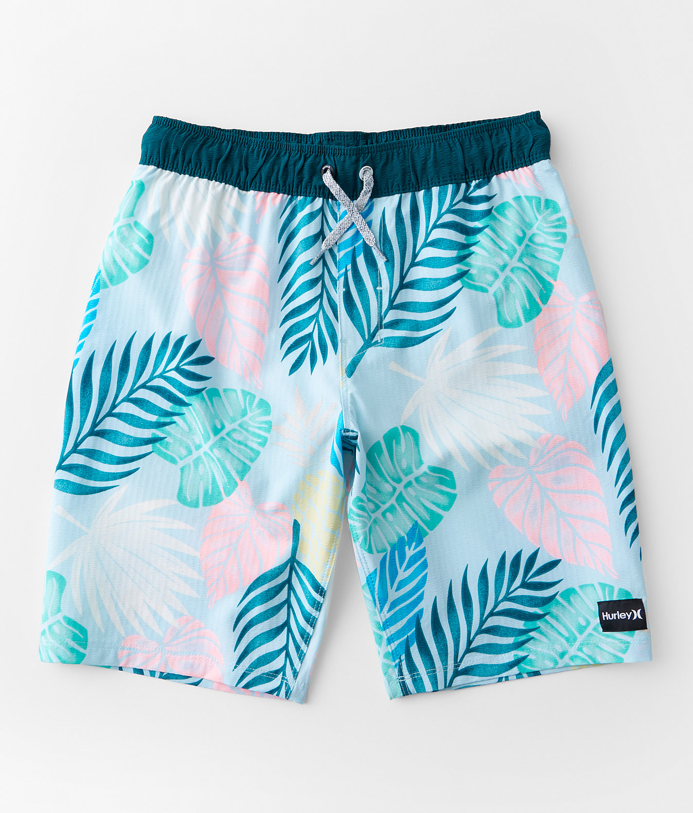 Boys - Hurley Tropical Stretch Swim Trunks - Boy's Swimwear in Blue Ice