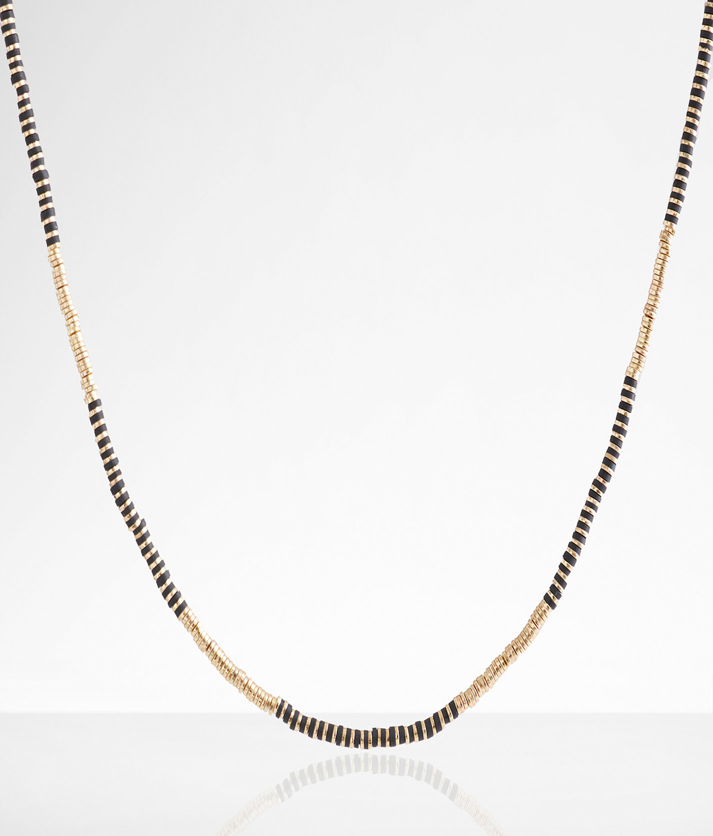 boutique by BKE Mixed Bead Necklace - Women's Jewelry in Gold Black