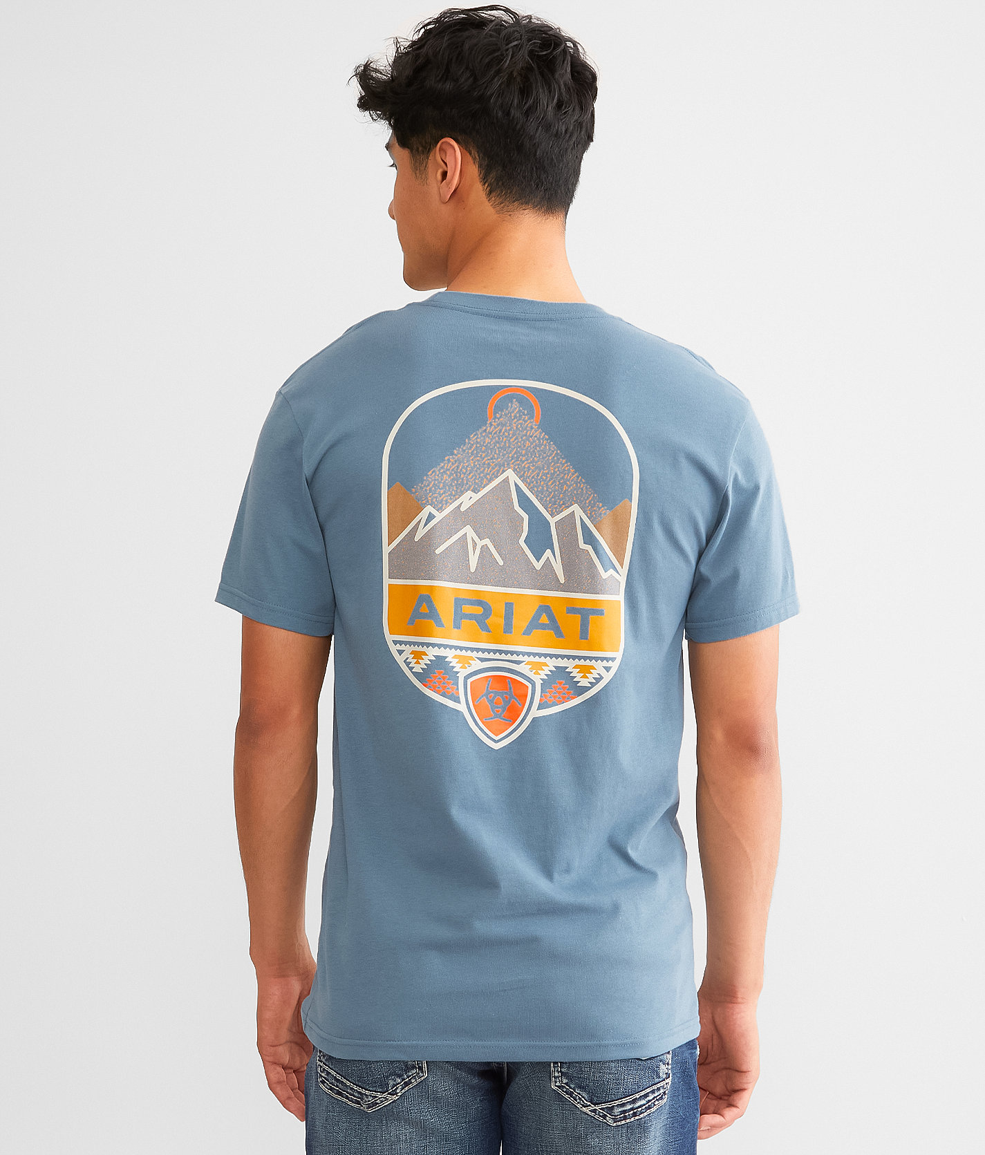 Ariat Modern Mountain T-Shirt - Men's T-Shirts in Light Denim