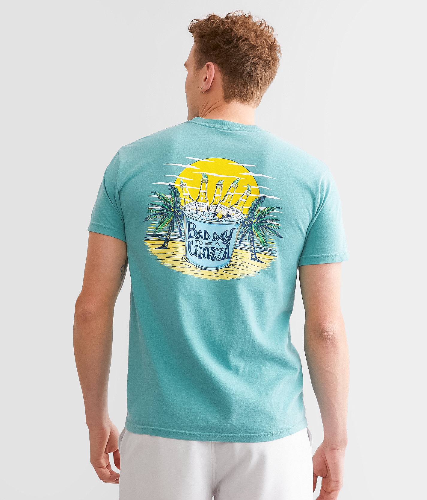 Old Row Bad Day To Be A Cerveza T-Shirt - Men's T-Shirts in Seafoam