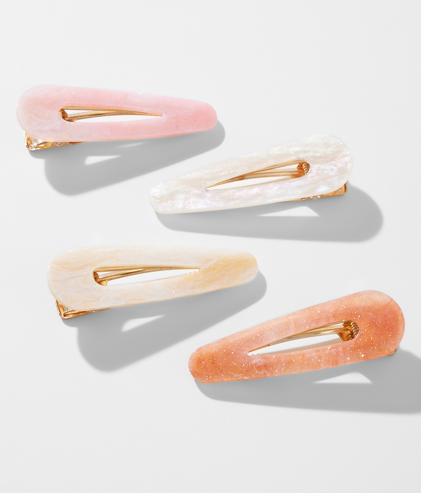 nOir™ 4 Pack Alligator Hair Clips - Women's Hair Accessories in Assorted Multi