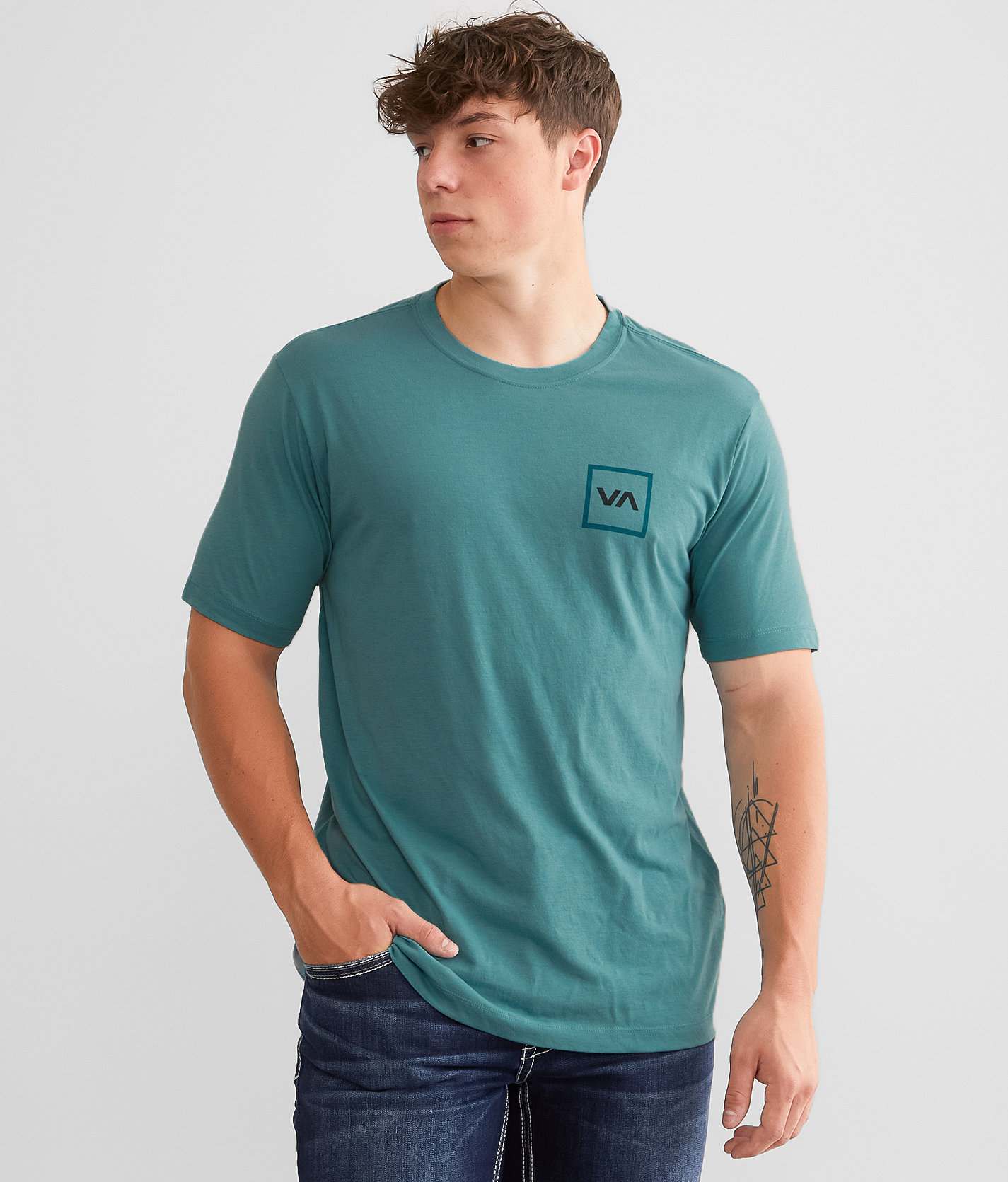 RVCA Prep Module Sport T-Shirt - Men's T-Shirts in Hydro