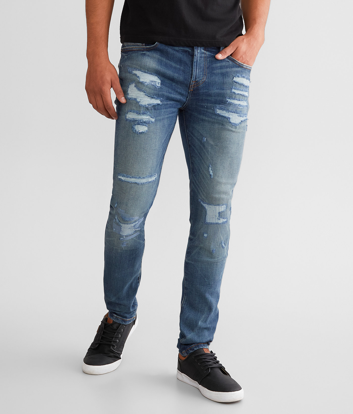Cult of Individuality Punk Super Skinny Stretch Jean - Men's Jeans in Castor