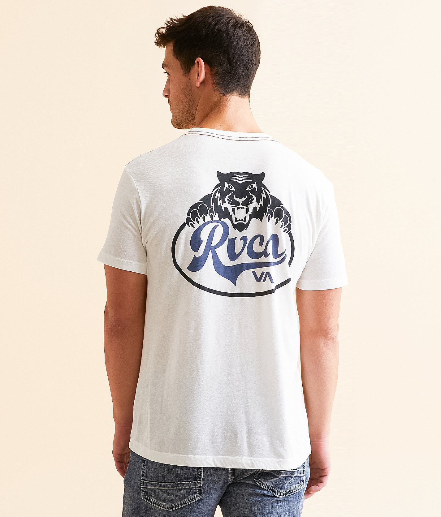 RVCA Prowl T-Shirt - Men's T-Shirts in Antique White