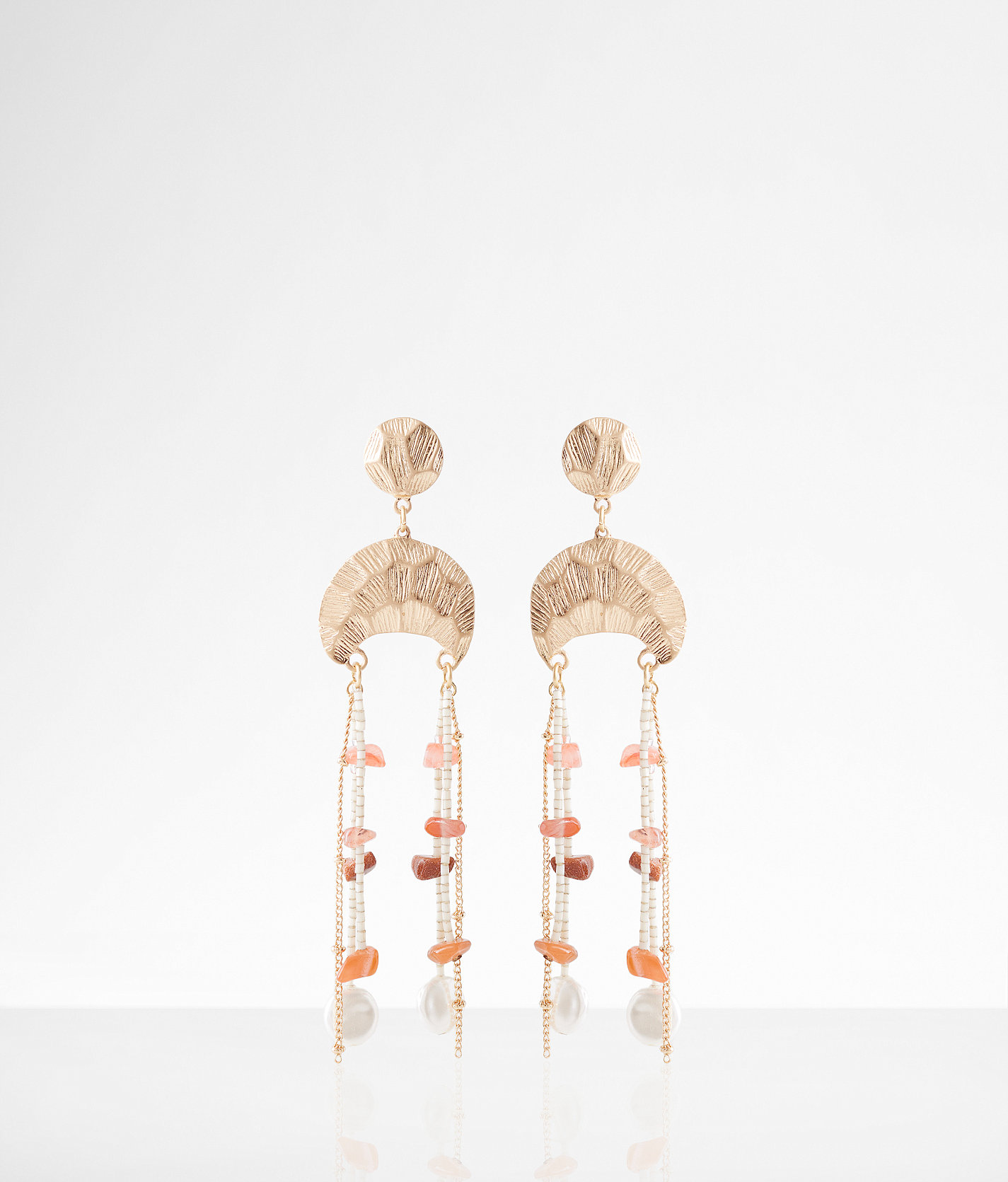 boutique by BKE Stone Fringe Earring - Women's Jewelry in Gold