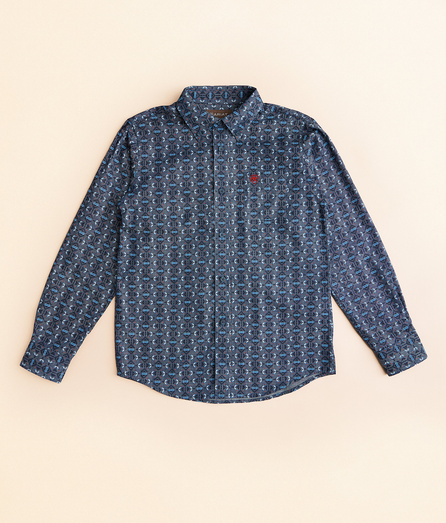 Boys - Ariat Rochard Shirt - Boy's Shirts in Chambray Blue