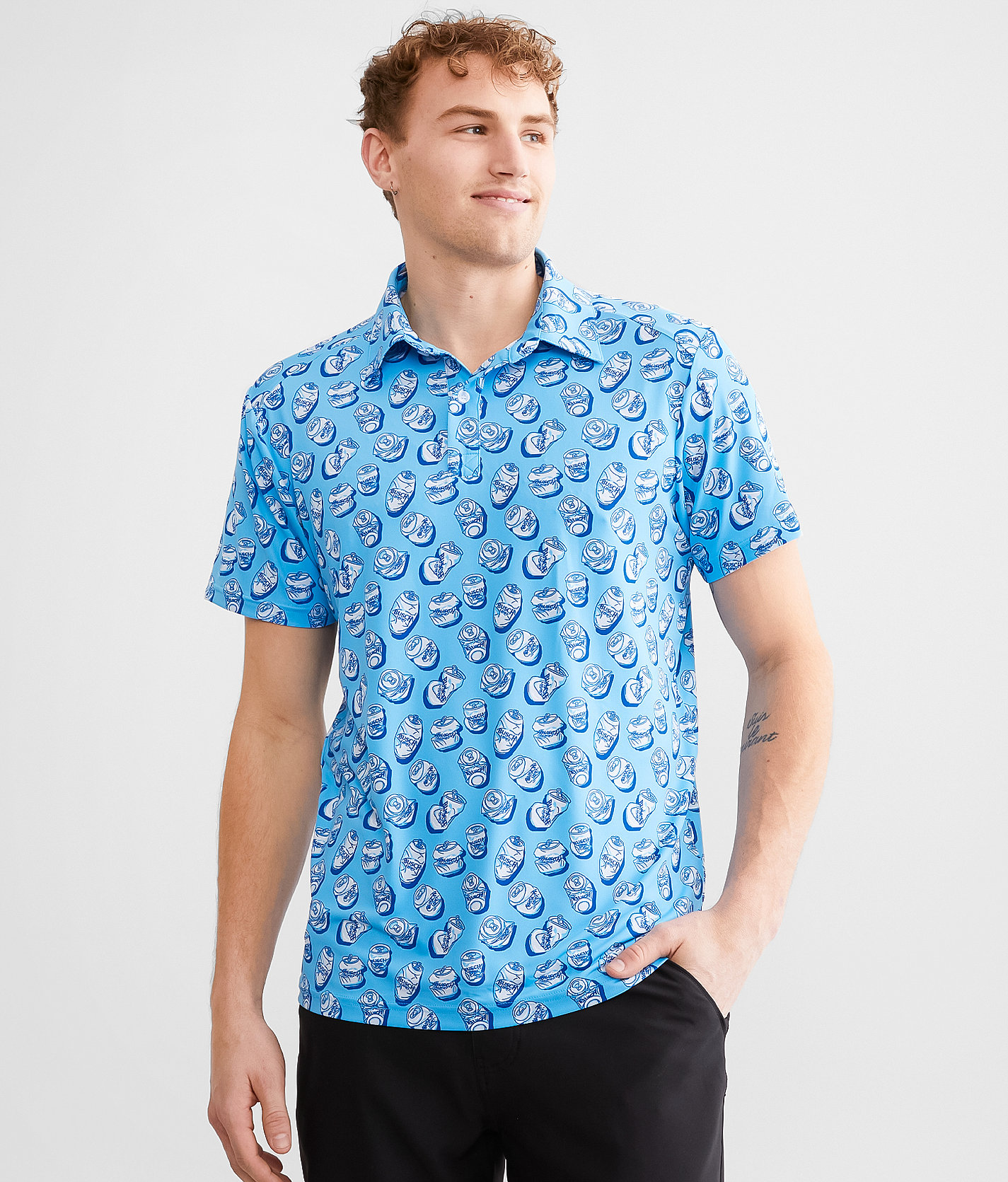 Tipsy Elves Busch Light® Crushed Polo - Men's Polos in Blue