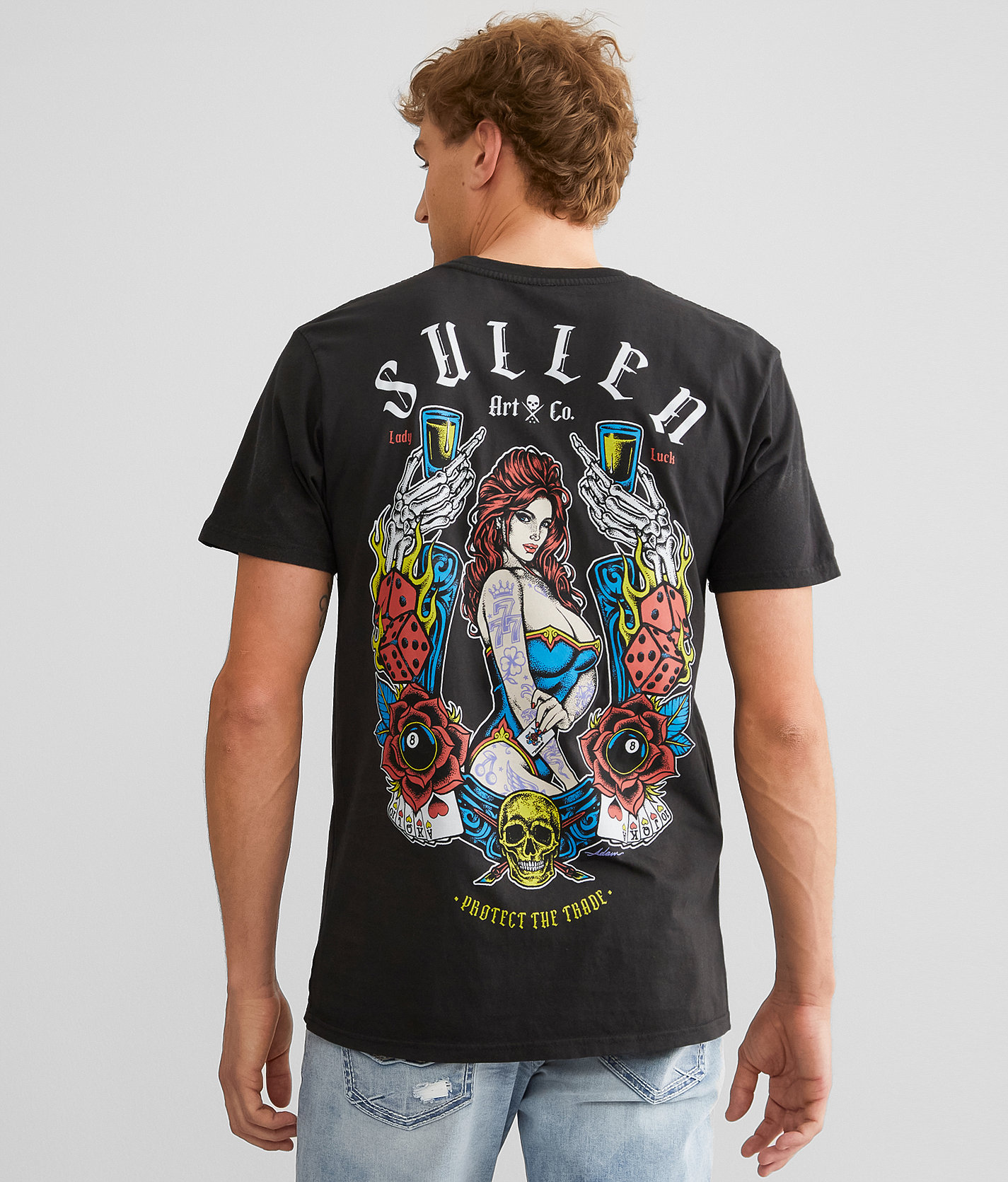 Sullen Lady Luck T-Shirt - Men's T-Shirts in Vintage Black