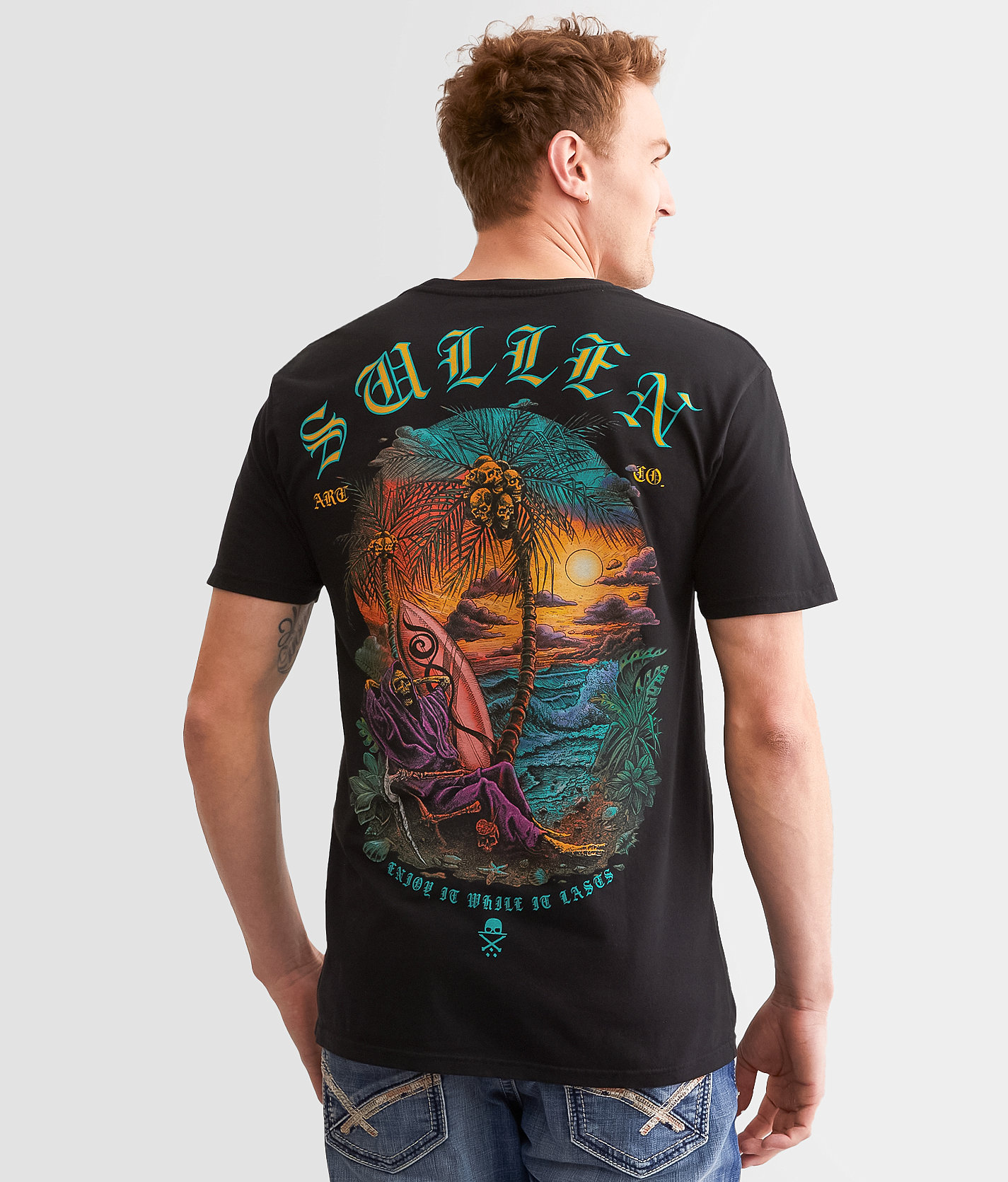 Sullen Borrowed Time T-Shirt - Men's T-Shirts in Jet Black