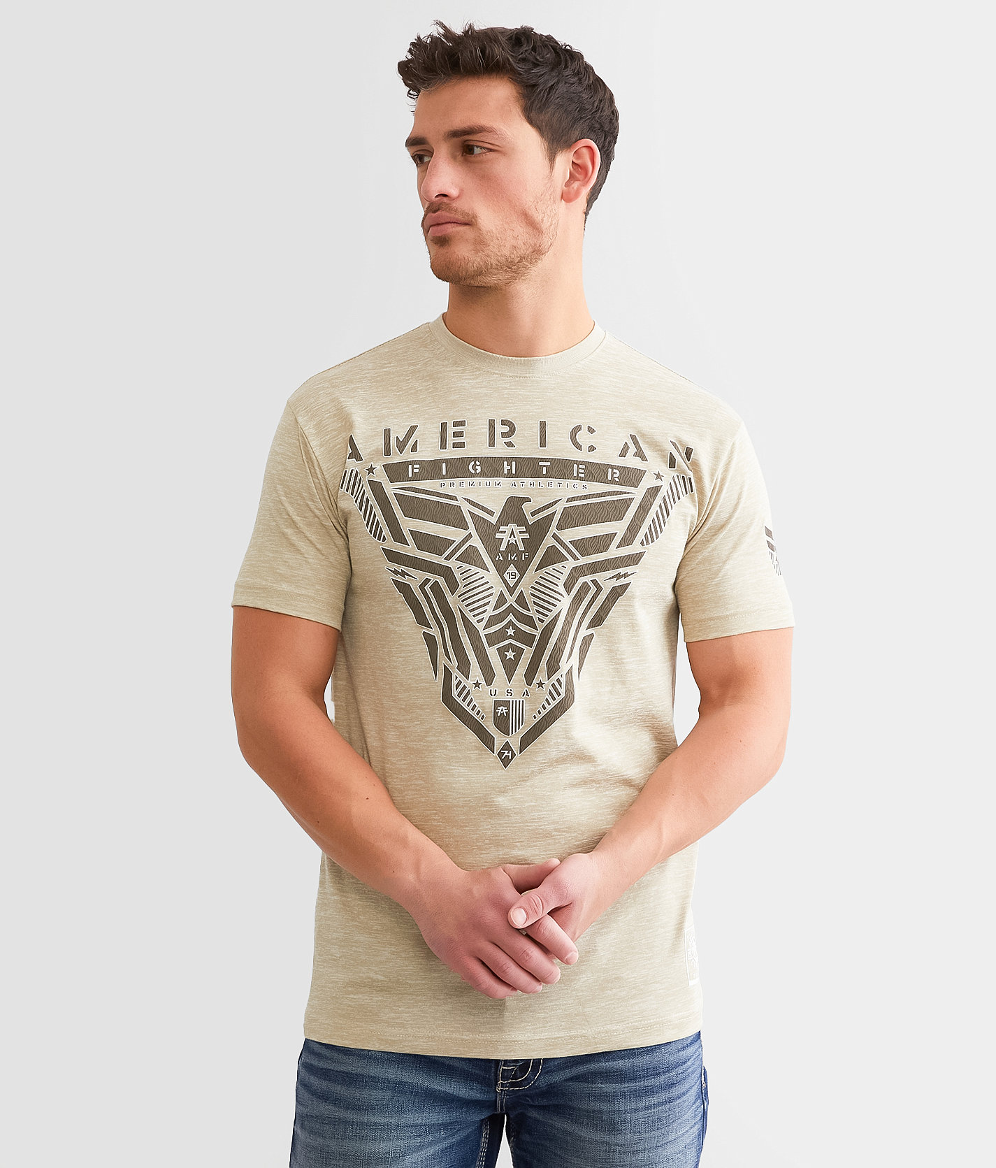 American Fighter Crenshaw T-Shirt - Men's T-Shirts in Twill Summer Sand White