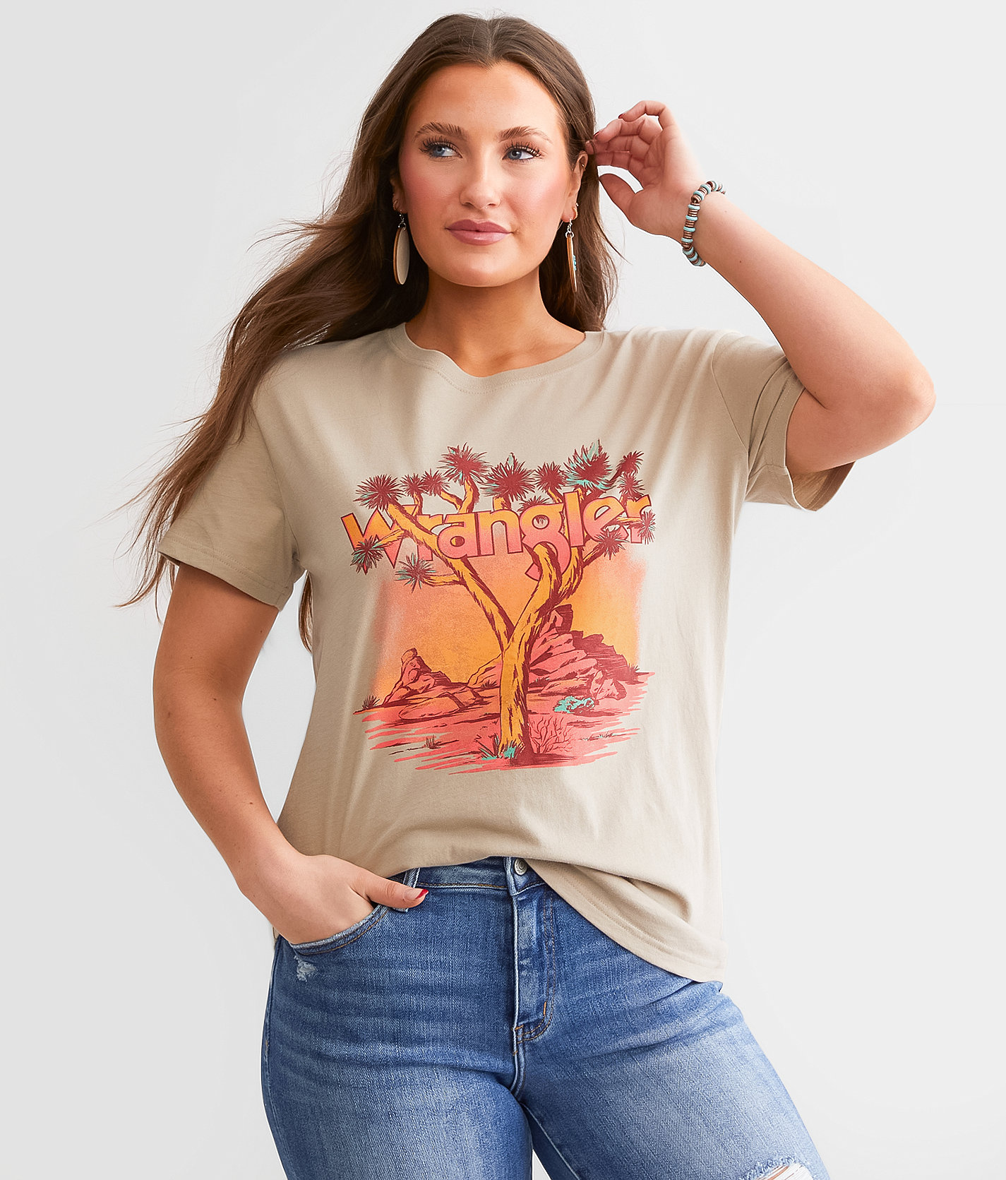 Wrangler® Desert Boyfriend T-Shirt - Women's T-Shirts in Trench Coat