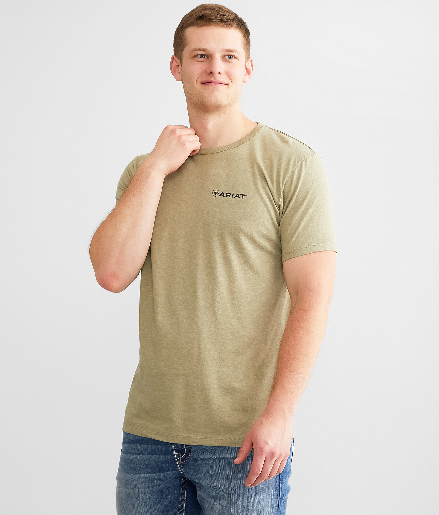 Ariat Amber Waves T-Shirt - Men's T-Shirts in Sage Heather