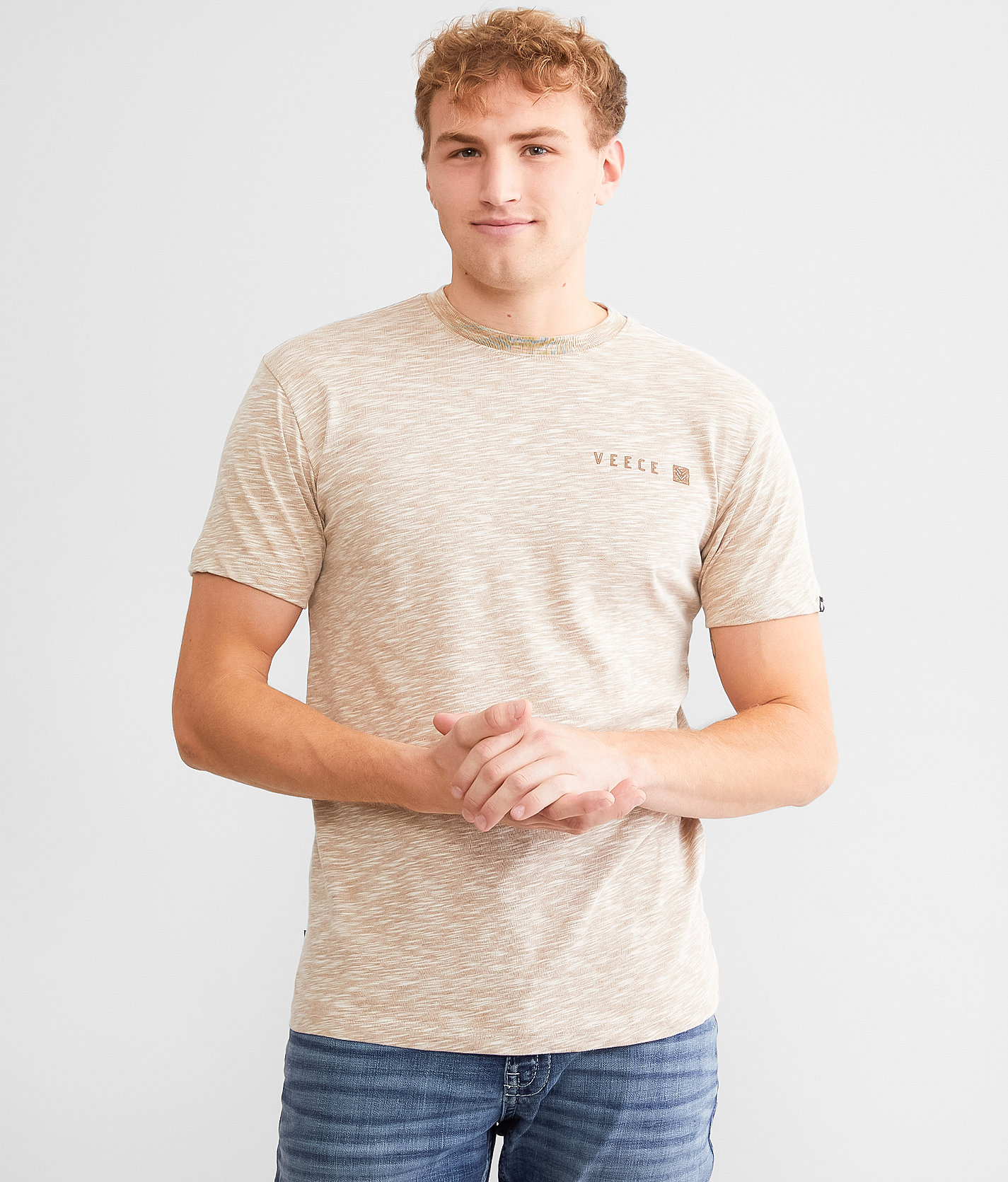 Veece Bold Badge T-Shirt - Men's T-Shirts in White Rubber