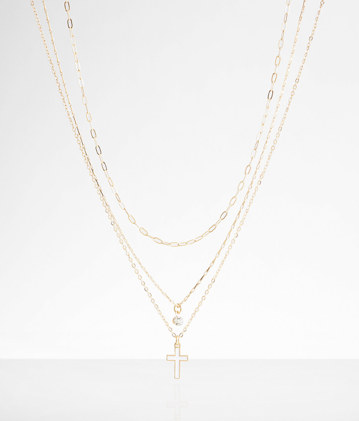 boutique by BKE 3 Pack Cross Necklace Set - Women's Jewelry in Gold