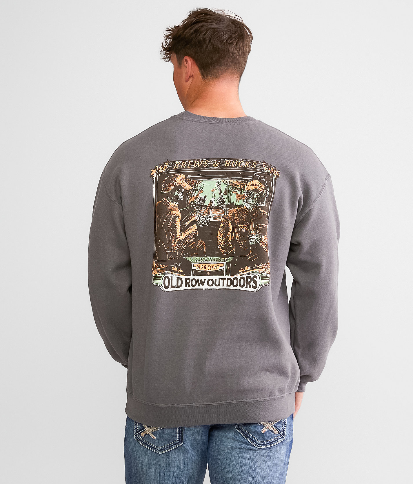 Old Row Brews & Bucks Pullover - Men's Sweatshirts in Charcoal