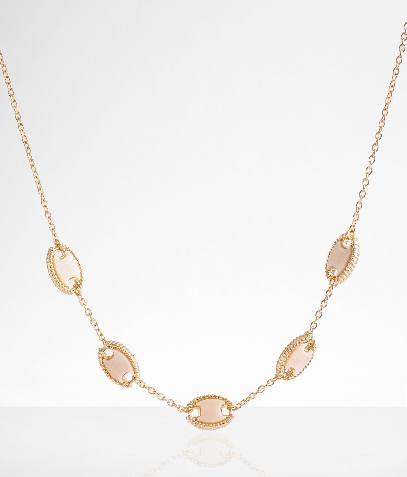 boutique by BKE Resin Pendant Necklace - Women's Jewelry in Gold Pink