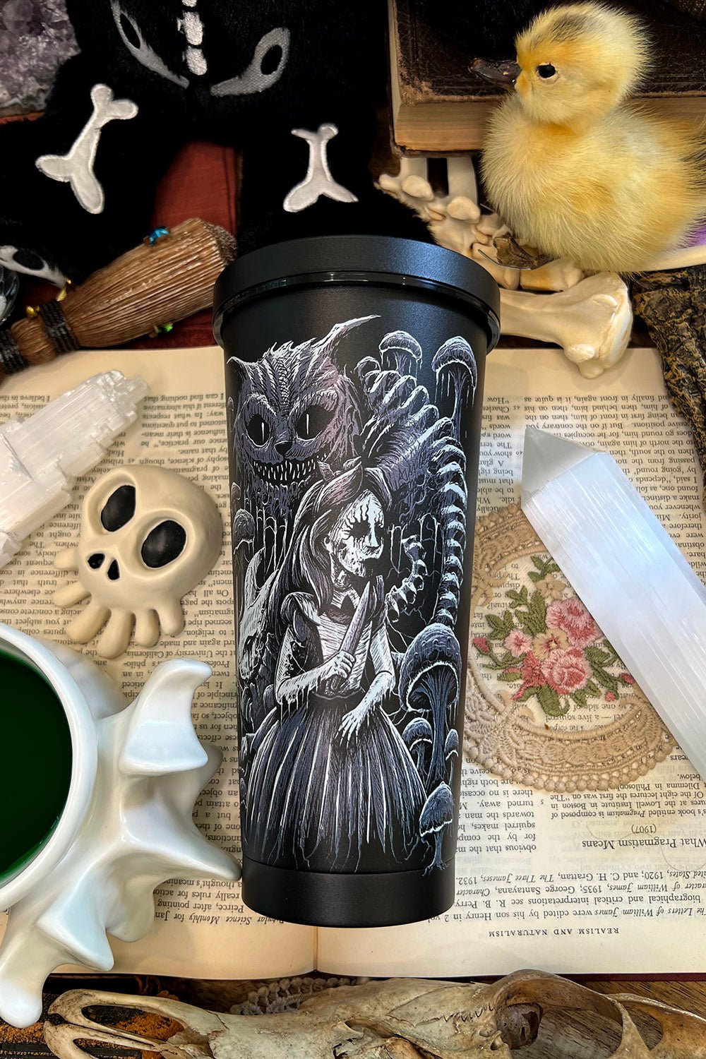 Alice in Wonderland Cold Brew Tumbler with Straw