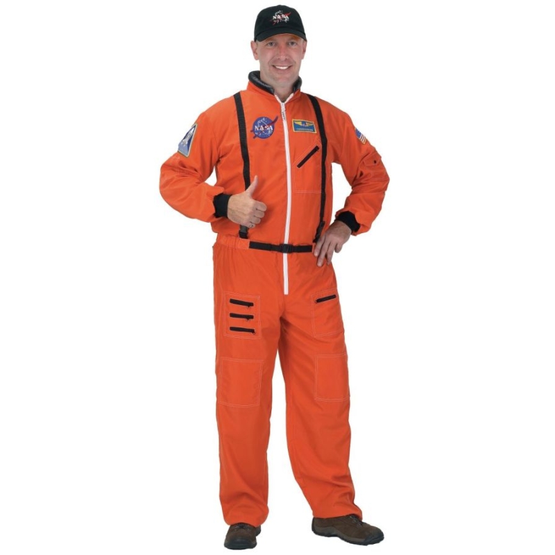 Astronaut Suit Adult Orange Lg