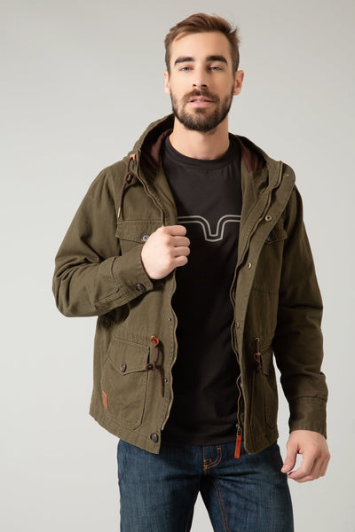 Kimes Ranch Mens Army Military Green 100% Cotton Jacket
