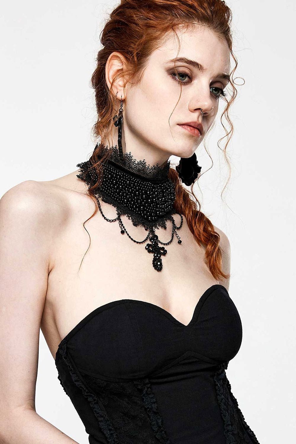 Art Deco Gothic Cross Choker