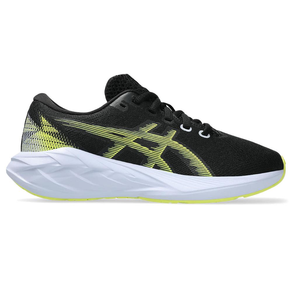 Asics Novablast 5 GS | Black/Citron | Youth Running and Walking Shoe