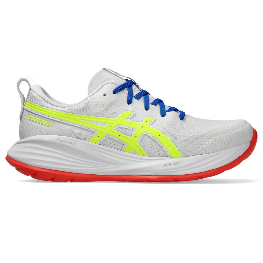 ASICS Gel-Cumulus 27 | White/Safety Yellow | Men's Neutral Running Shoes