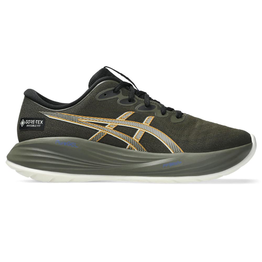 Asics Gel-Cumulus 27 GTX | Brown Stone/Whisper Green | Men's Waterproof Running and Walking Shoe