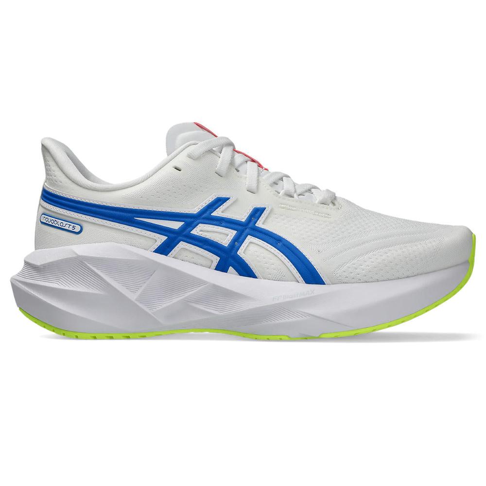 Asics Novablast 5 | White/Tuna Blue | Women's Neutral Running Shoes