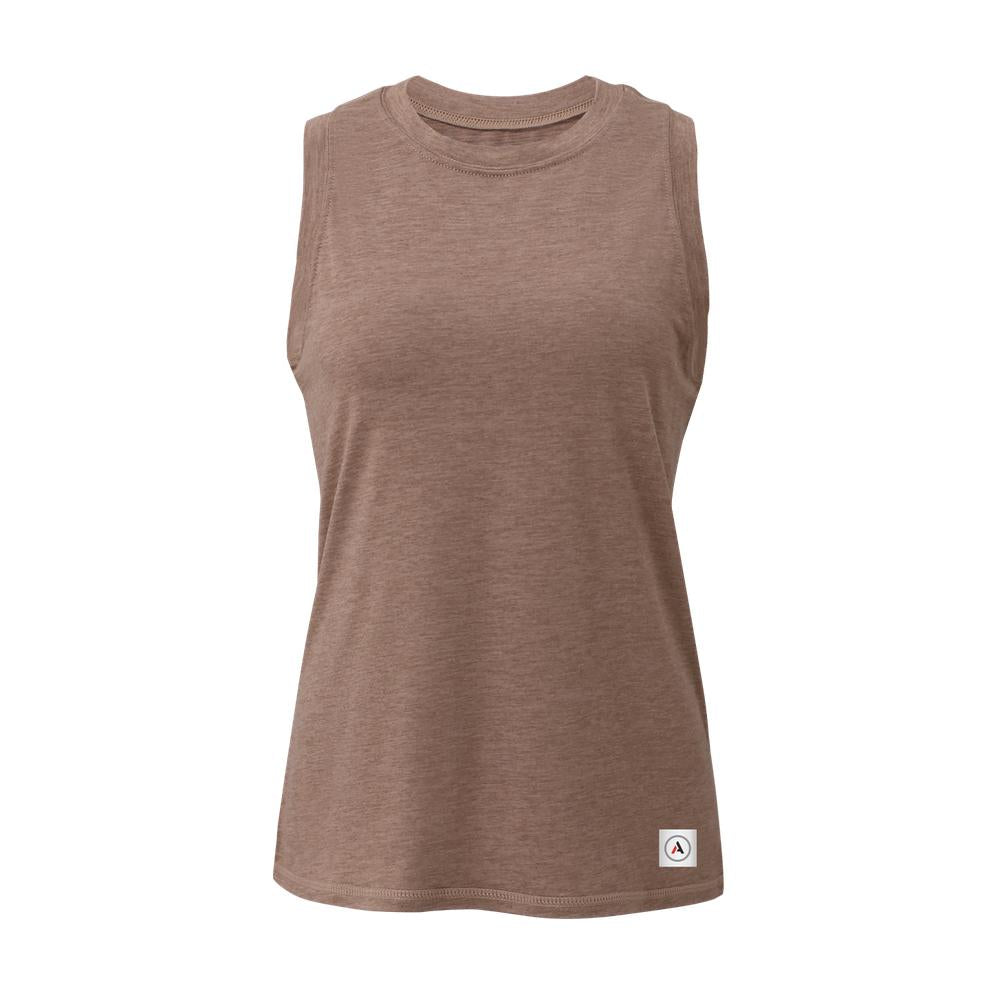 Athletic Annex High Neck Crop Tank Top | Antler | Women's Running & Yoga Tops