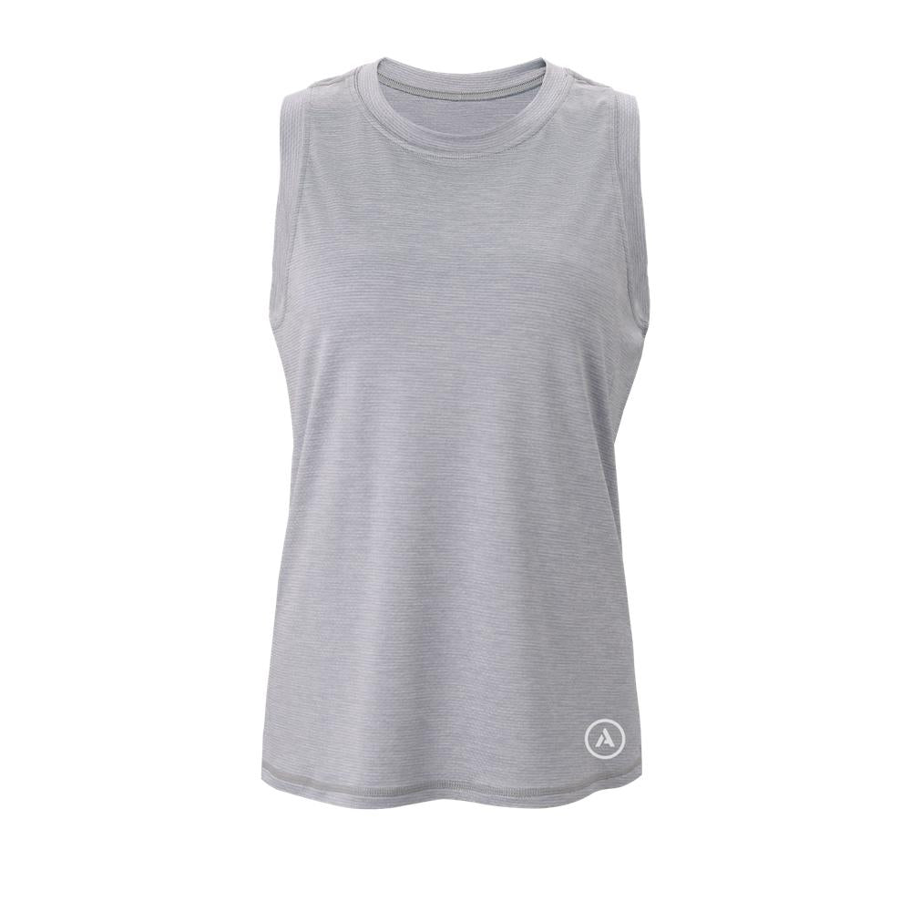 Athletic Annex LuxDry High Neck Tank | Silver Cloud | Women's Everyday and Active Tank