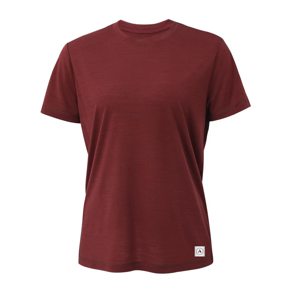 Athletic Annex Merino Short Sleeve | Oxblood Red | Women's Running T-Shirts