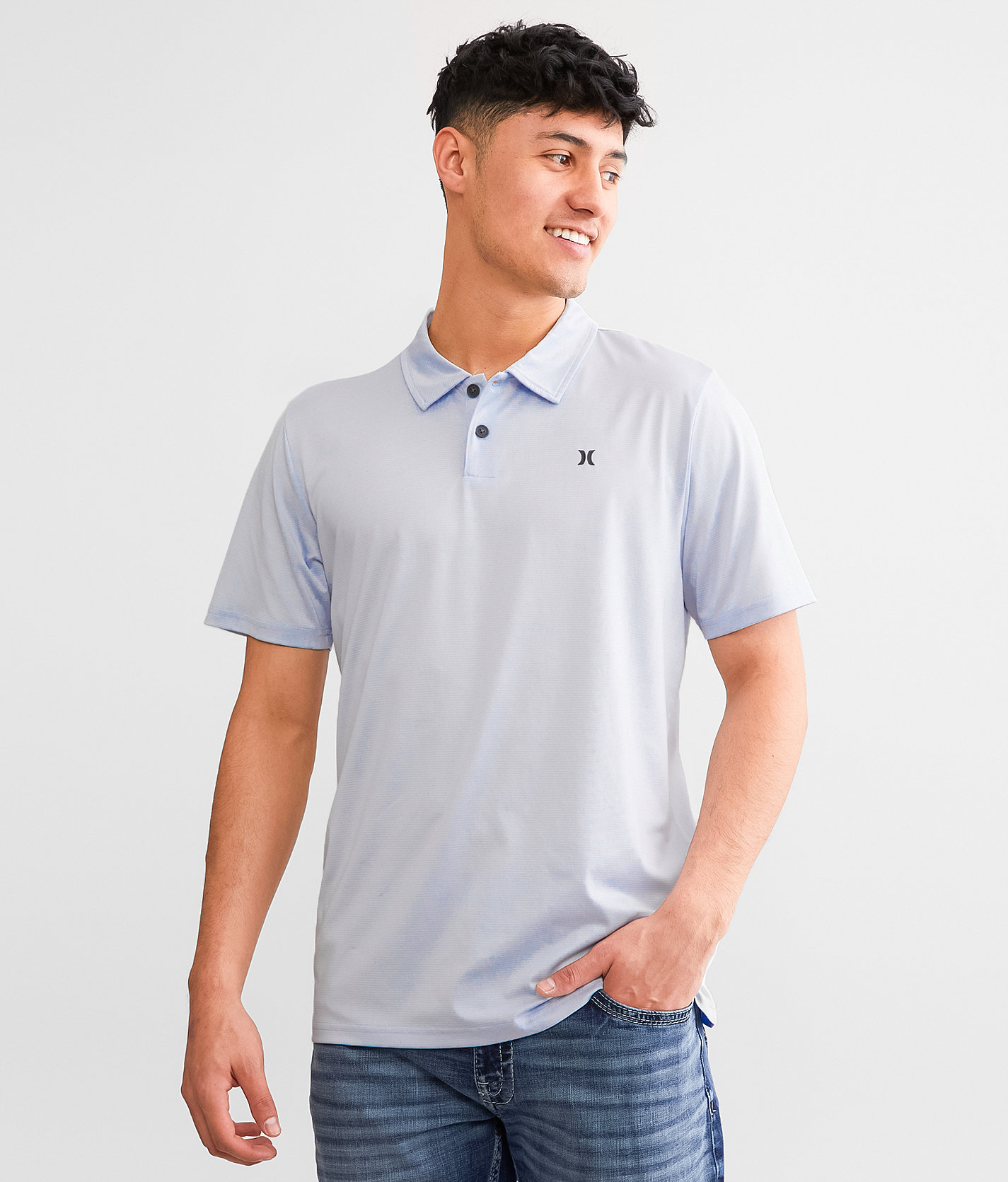 Hurley Striper Polo - Men's Polos in Light Blue