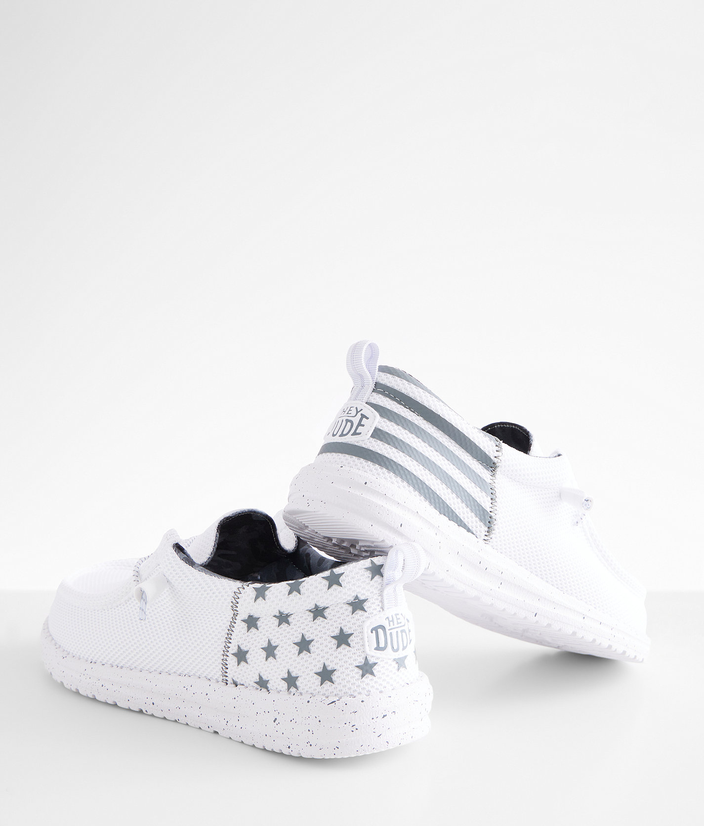 HEYDUDE™ Wally Funk Stars & Stripes Shoe - Men's Shoes in White Grey