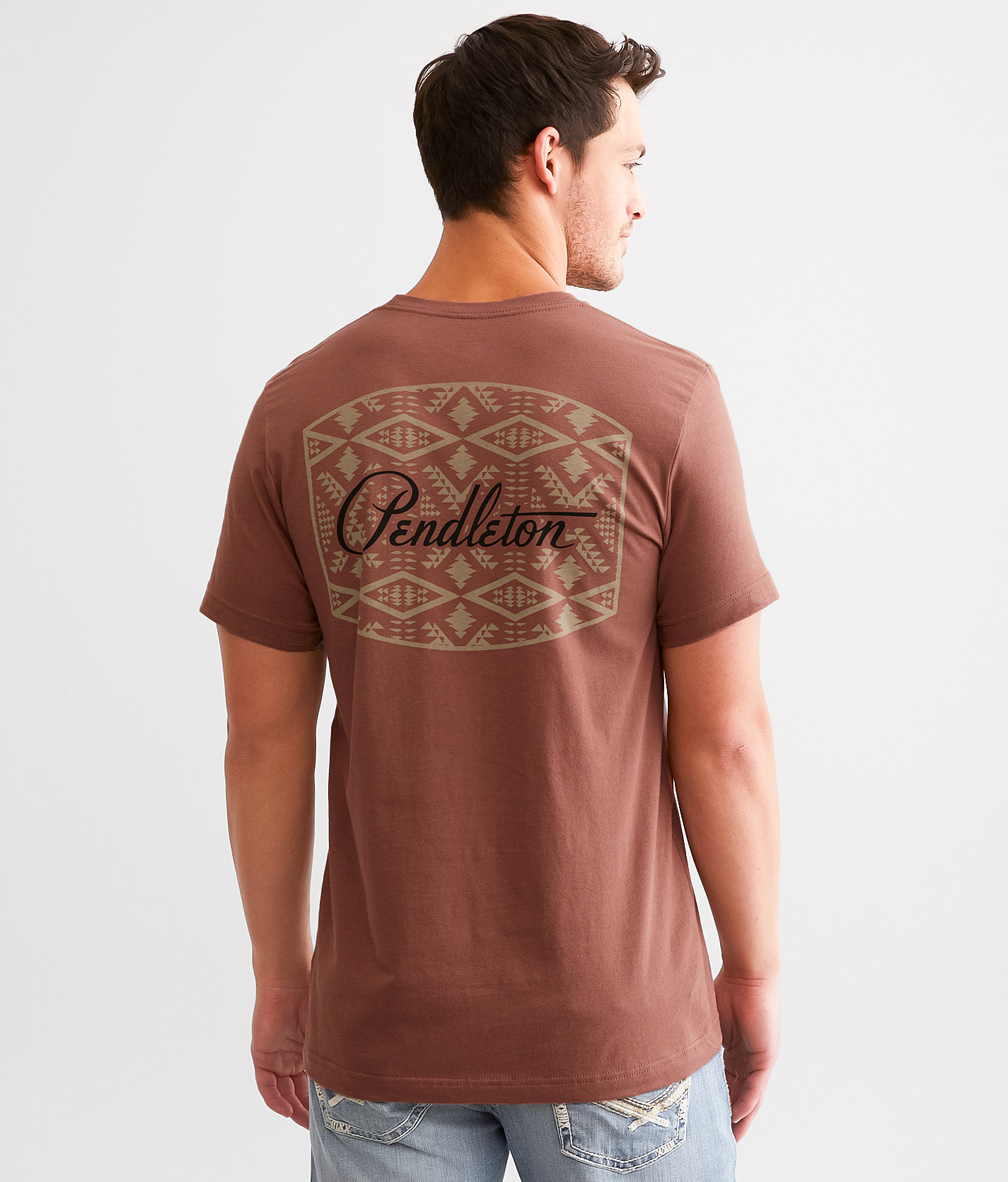 Pendleton Diamond River T-Shirt - Men's T-Shirts in Chestnut