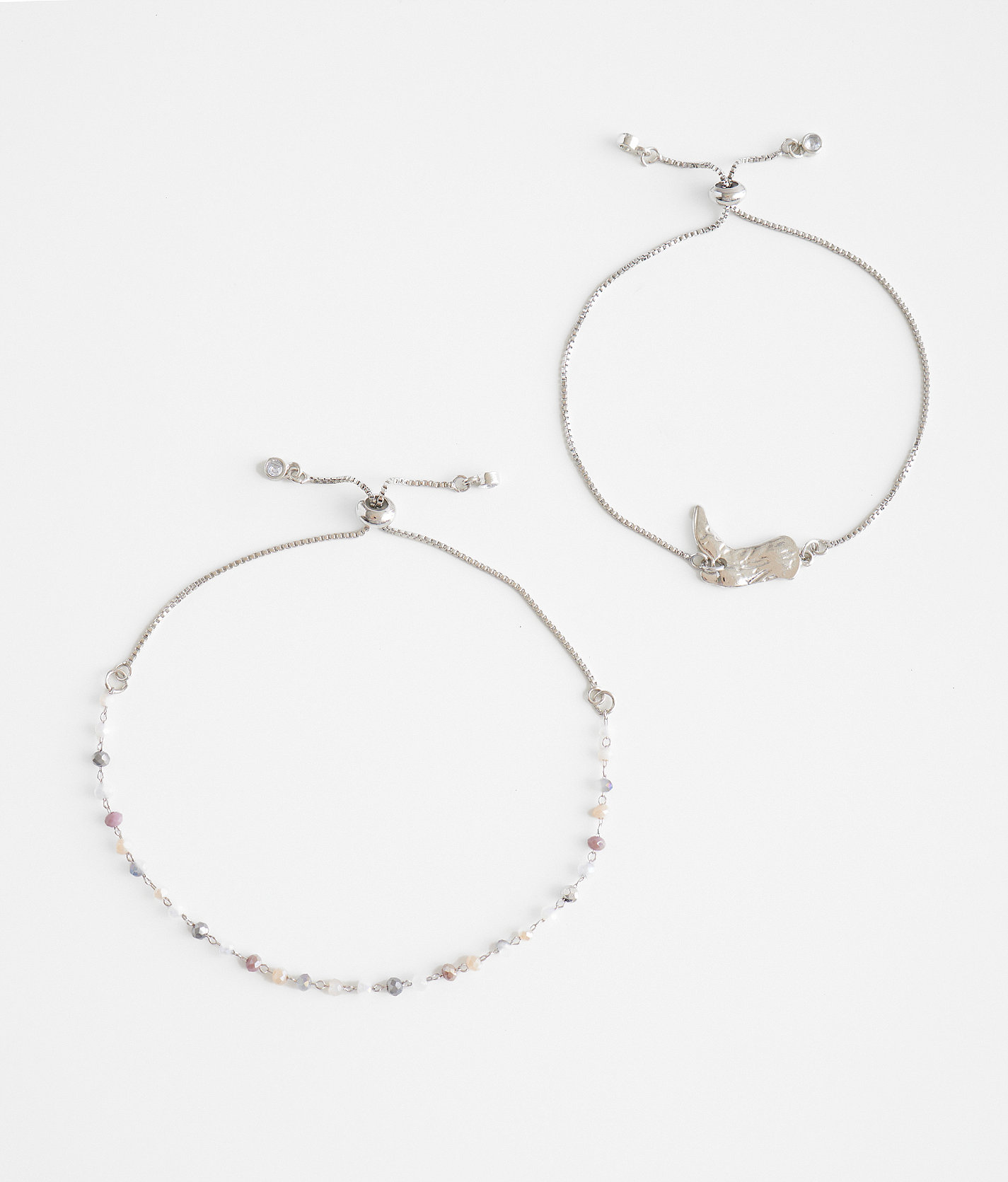 BKE 2 Pack Boot Bracelet Set - Women's Jewelry in Silver