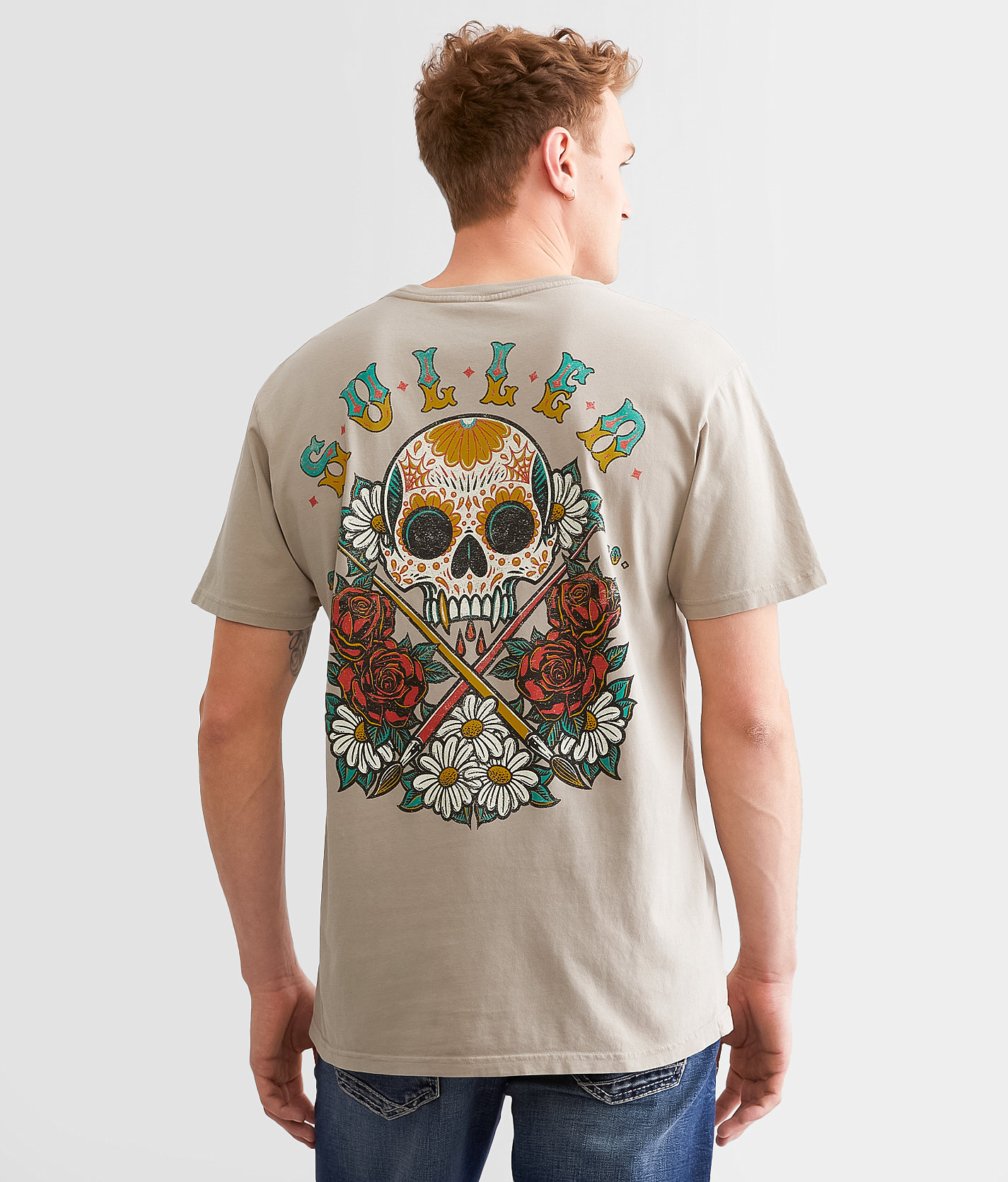 Sullen Los Muertos T-Shirt - Men's T-Shirts in Chateau Grey