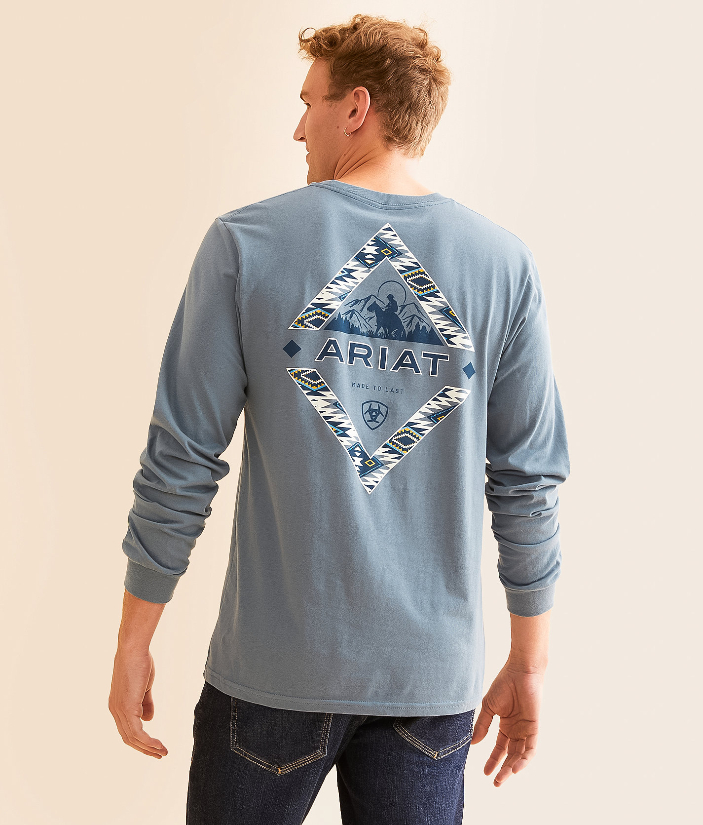 Ariat Mountain Man T-Shirt - Men's T-Shirts in Light Denim
