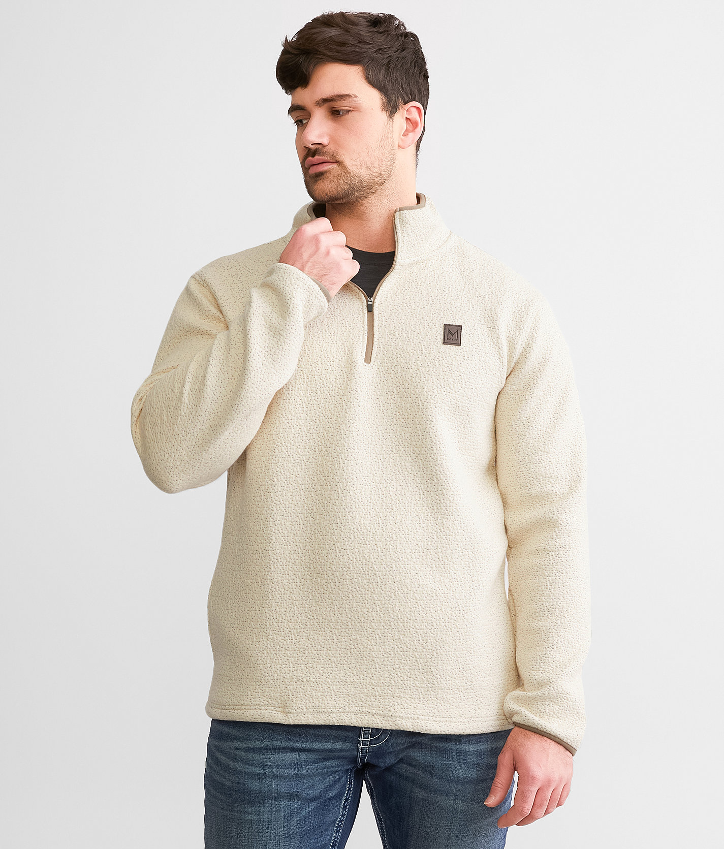 Maven Co-op Quarter Zip Pullover - Men's Sweatshirts in Major Brown