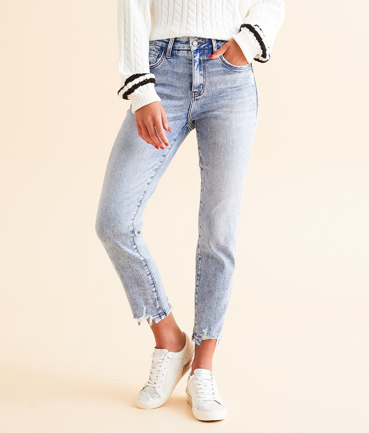 Willow & Root The Mom Jean - Women's Jeans in Chickweed