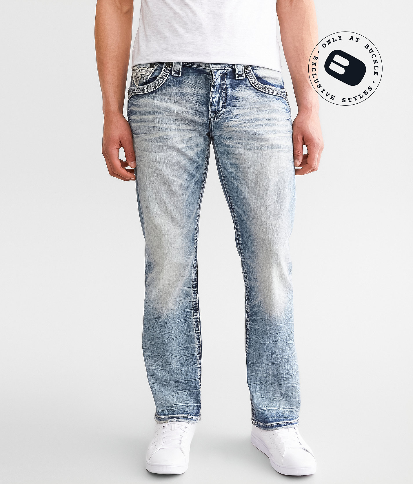 Rock Revival Jain Relaxed Taper Stretch Jean - Men's Jeans in Jain EQ204